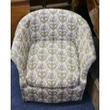 Vintage floral upholstered tub chair