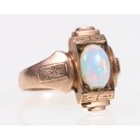 Unhallmarked opal dress ring. 4.