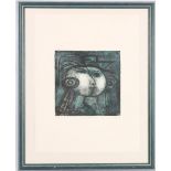 MARJ BOND Eagle Warriers Signed and dated '93 in pencil artists proof etching 18cm x 18cm