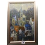 WILLIAM BIRNIE RSW Church at Bougival Signed and dated 93, oil on board,