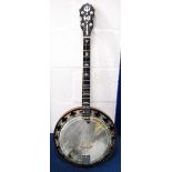 George Houghton & Sons of Birmingham tenor banjo, refurbished by Gordon Ross,