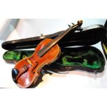 Violin with paper label inscribed 'Georg Kloz In Mitten-wald an der Iser 1770',