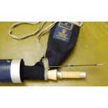 Hardy Marquis 8ft two-piece rod with sleeve and tube, unused, with cellophane wrapper to handle.