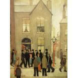 AFTER LAURENCE STEPHEN LOWRY (1887 - 1976) Figures in Police Street Limited edition print, 514/850,