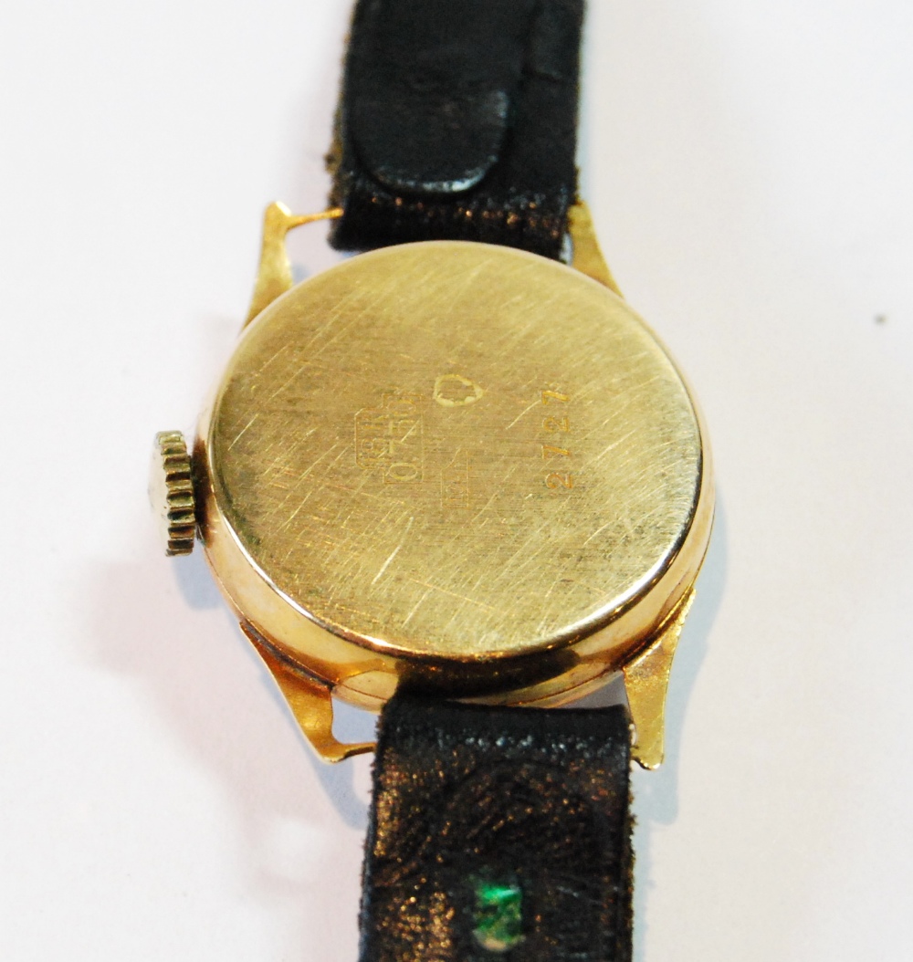 Lady's Lorenz 18ct gold watch on strap. - Image 2 of 2
