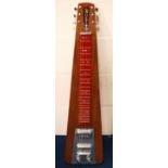 Gordon Ross Hawaiian guitar with Baldwin pick up on mahogany, 91cm long.