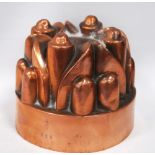 Benham & Froud copper circular jelly mould, no. 223, 11cm high.