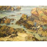 AFTER DOROTHEA SHARP (1874 - 1955) Rock Pooling Signed 'Stephen' and dated 1955, oil on board,