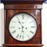 Victorian mahogany longcase clock with circular enamel 12½in dial and Roman numerals having date