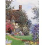 JAMES MATHEWS (1880 - 1920) Cottage at Edgdean, Sussex Signed, watercolour, 51cm x 34cm.