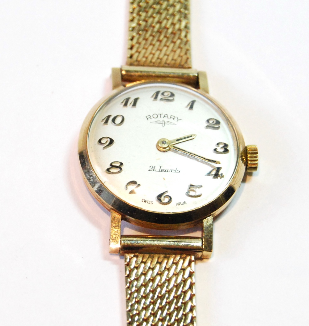 Lady's Rotary 9ct gold bracelet watch, 1968. Condition Report This winds and runs.