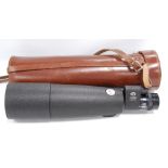 Nickel Supra 15-60x sporting scope, no. 219619, with leather case.