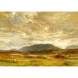 JAMES LAWTON WINGATE (SCOTTISH, 1846 - 1924) Storm over Machrie, Arran Signed, oil on canvas,