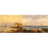 DONALD PATON (1879 - 1949) Shipping off Arran Initialled, two watercolours, 11cm x 16cm and 12.