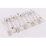 Set of ten silver Kings pattern teaspoons, Edinburgh 1859, 151g,