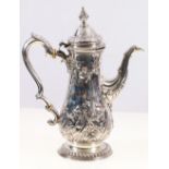 Fine George III silver coffee pot, possibly John Alderhead,