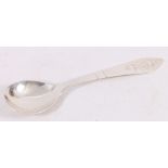 Georg Jensen silver spoon, with cast honesty and fruiting vines, import marks, London 1928, 15cm.