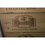 CHATEAU DE CHANTEGRIVE 1999, a case of twelve bottles, 12.5% vol, 75cl.