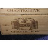 CHATEAU DE CHANTEGRIVE 1999, a case of twelve bottles, 12.5% vol, 75cl.