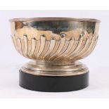 Silver pedestal rose bowl,