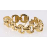 18ct gold open link bracelet, marked "750",