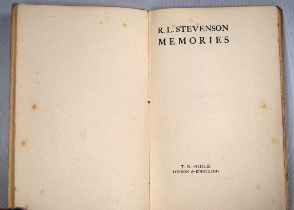 Robert Louis Stevenson, Memories, published by Foulis, cover illustrated by Jessie Marion King, - Image 5 of 11