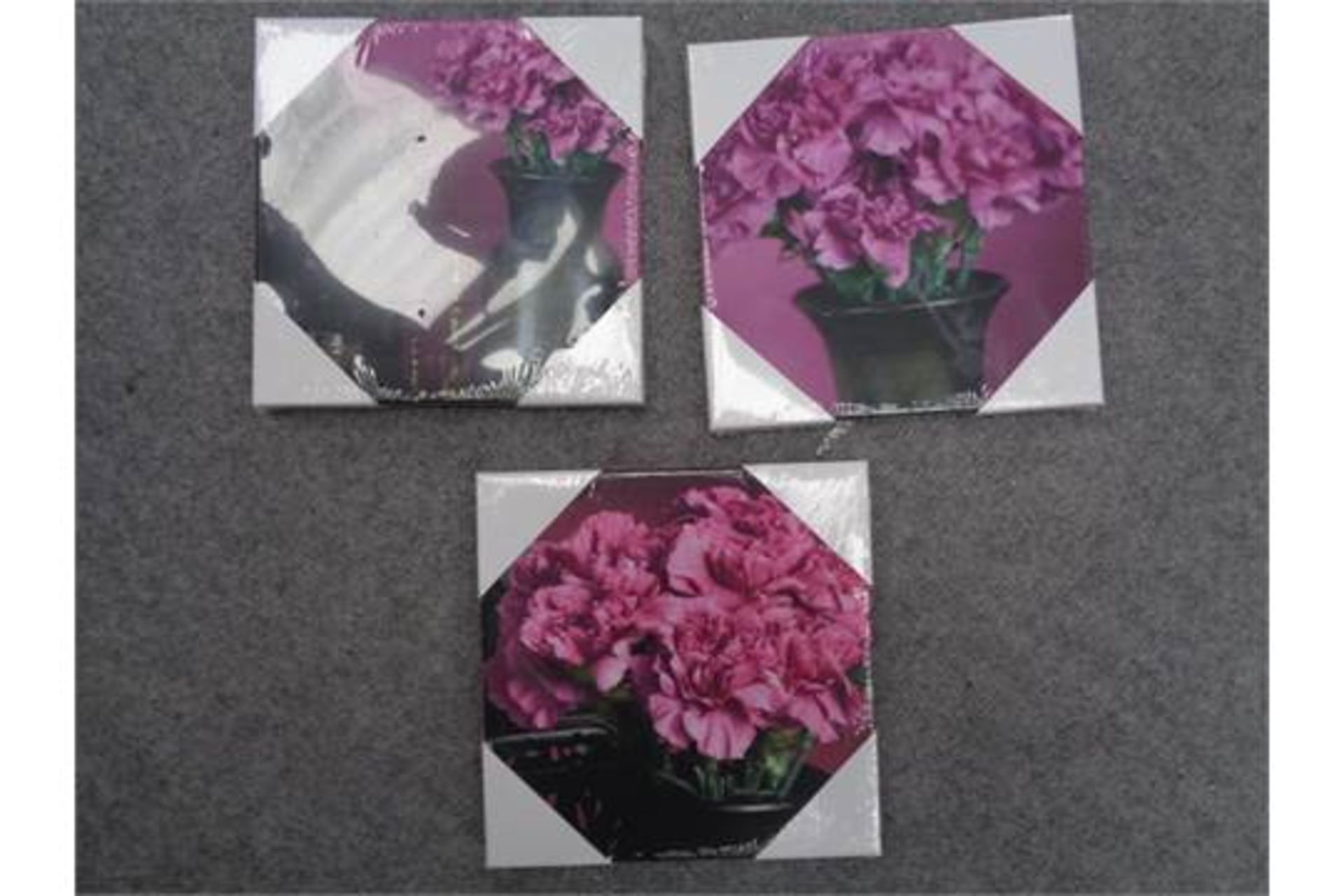 SET OF 3 MOROCCAN FLORAL CANVAS PICTURES (DELIVERY BAND A)