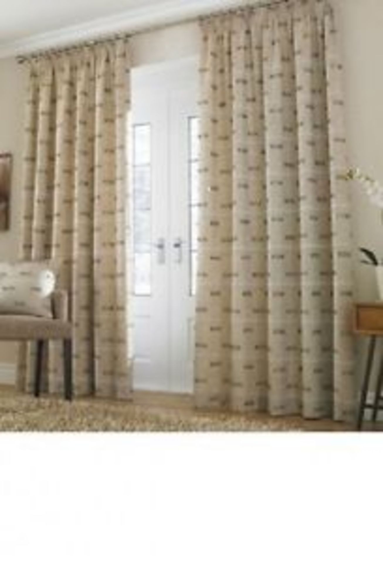 ASHLEY WILDE HOLLIE FULLY LINED CURTAINS 66X54 INCHES (DELIVERY BAND A)