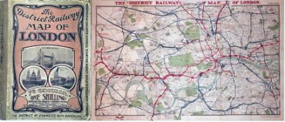 The "District Railway Map of London', 7th edition, dated 1907. The last edition of a series which