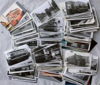 Large quantity of b&w (mainly) London TROLLEYBUS PHOTOGRAPHS, mainly postcard-size, from the 1940s