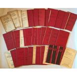 Considerable quantity of London Transport OFFICIALS' TIMETABLE BOOKLETS ('Red Books') for Holiday