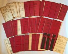 Considerable quantity of London Transport OFFICIALS' TIMETABLE BOOKLETS ('Red Books') for Holiday