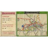 1909 London Underground POCKET MAP 'What to See and How to See it, The Excursionists' Guide with