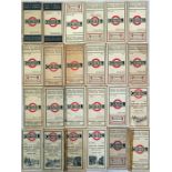 Complete year-sets for 1922 & 1923 of London General Omnibus Co POCKET MAPS. Issues for January to