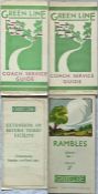 Green Line Coaches Ltd items comprising folding card COACH SERVICE GUIDES dated 10-3-31 & 27-4-31,