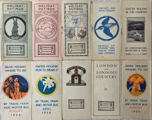 Selection of London Undergound Group ("London's Underground") HOLIDAY LEAFLETS (Excursions by train,