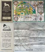1924 British Empire Exhibition at Wembley items comprising the official fold-out PLAN & MAP designed