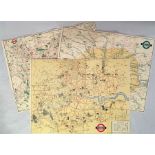 1934 London Transport Bus, Tramways & Green Line MAPS. Special printings produced to accompany the