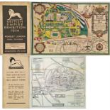 1924 British Empire Exhibition at Wembley items comprising the official fold-out PLAN & MAP designed