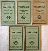 1946 London Transport OFFICIALS' TIMETABLE BOOKLETS for Country Buses. This is the complete set of