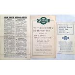 Early London General Omnibus LEAFLETS comprising 'Special Country Motor-Bus Routes dated 1/6/13 (
