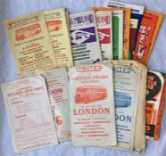 2 selections of 1930s onwards COACH SERVICE LEAFLETS, the first comprising 13 different items for