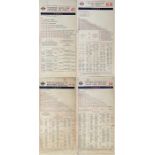 A pair of London Transport Tramways double-sided card FARECHARTS, firstly dated November 1946 for
