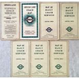 Selection of Green Line Coaches Ltd/London Transport items comprising October 1930 TIMETABLE LEAFLET