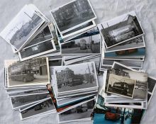 Large quantity of b&w London TROLLEYBUS PHOTOGRAPHS, mainly postcard-size, from the 1940s to the