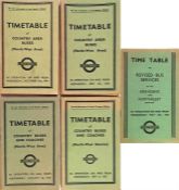 London Transport OFFICIALS' TIMETABLES of Country Area Buses (North-West Area/District) dated