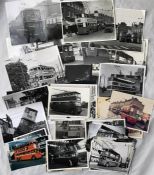 Quantity of larger-size London TROLLEYBUS PHOTOGRAPHS (approx 1/4, 1/2 and whole plate), mainly b&w.