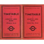 London Transport OFFICIALS' TIMETABLES of Country Area Buses, Western Area dated April 6th, 1938 (