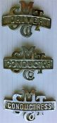 A set of SMT (Scottish Motor Traction) 1950s CAP BADGES comprising Driver, Conductor and