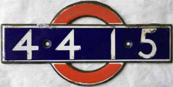 London Transport 1938 Q38 Stock (District Line) enamel STOCK-NUMBER PLATE from Driving Motor Car